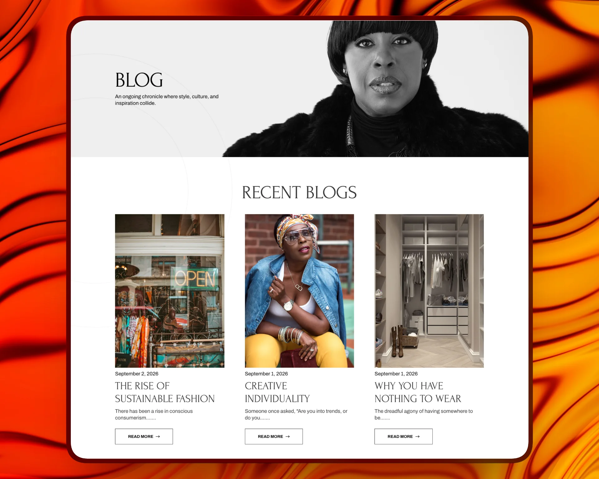 FashionablyFab — Blog editorial page