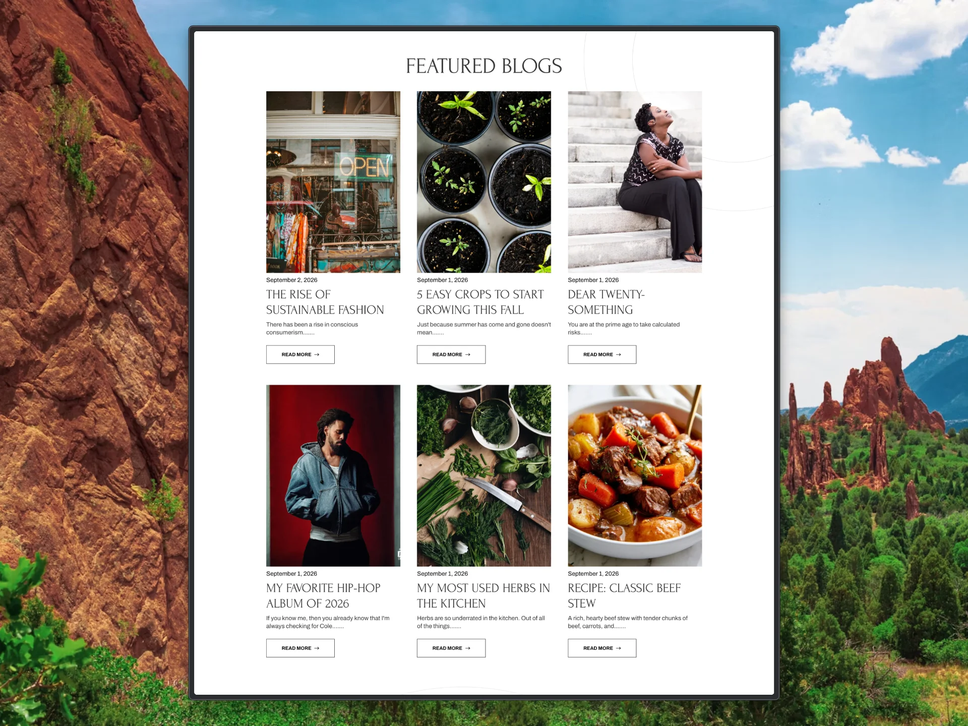 FashionablyFab — Featured Blogs editorial grid