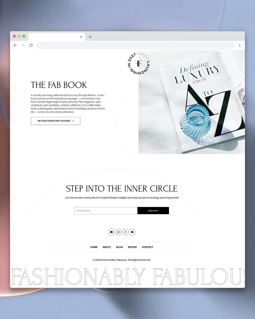 FashionablyFab — The Fab Book page