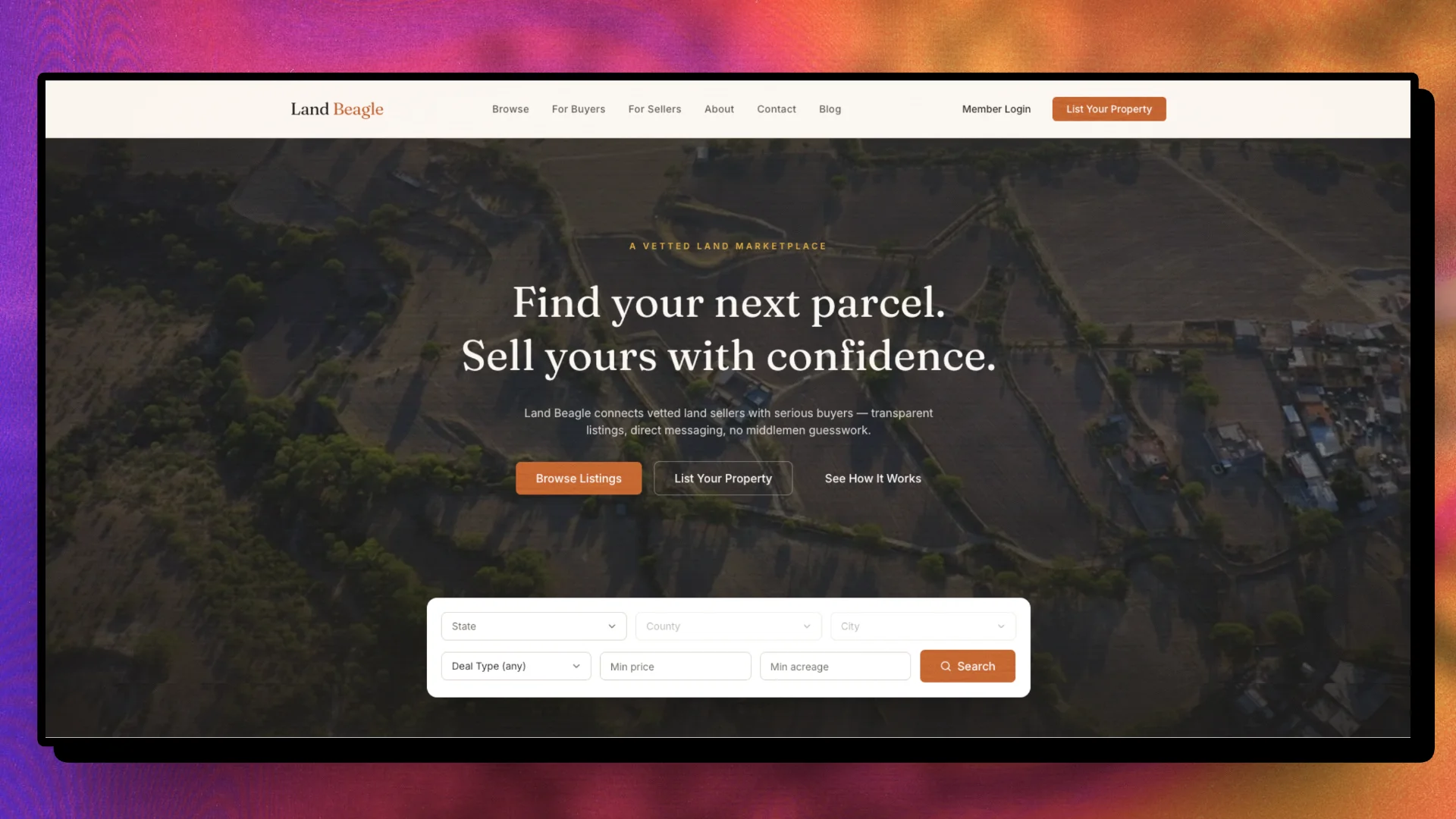 Land Beagle — vetted land marketplace platform