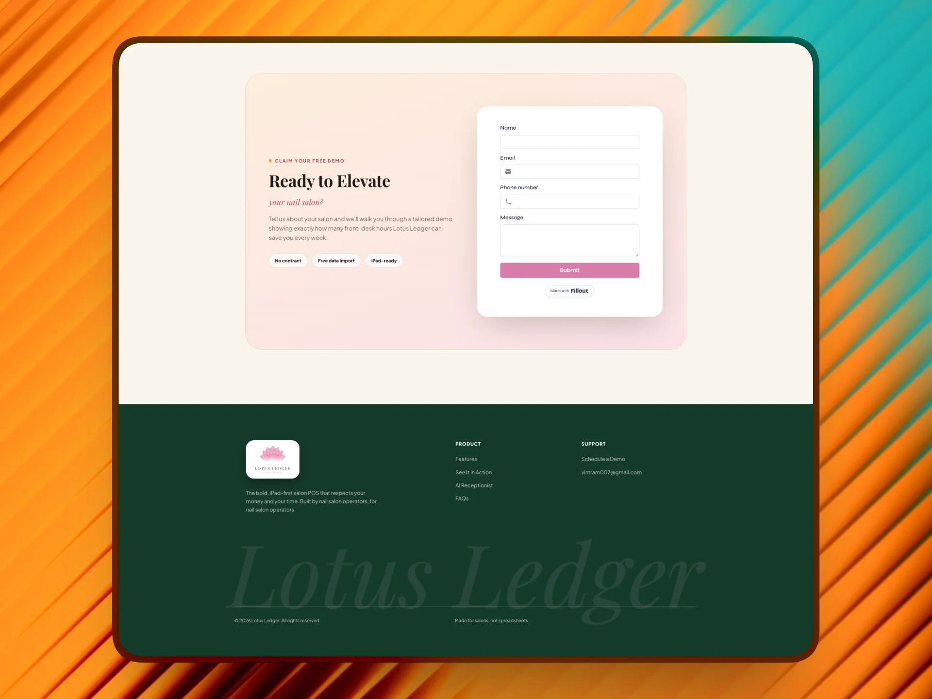 Demo & Footer